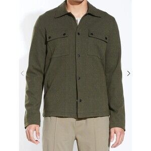 Men's Civil Society Snap Front Knit Shacket Shirt Jacket Dark Olive Small NWT